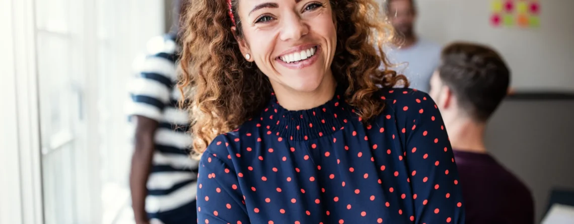 woman smiling