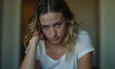 A thoughtful teenage girl sitting indoors, representing the challenges and emotional struggles associated with teens and substance use.