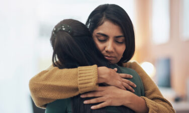 mother supporting daughter while she recovers from an addiction.